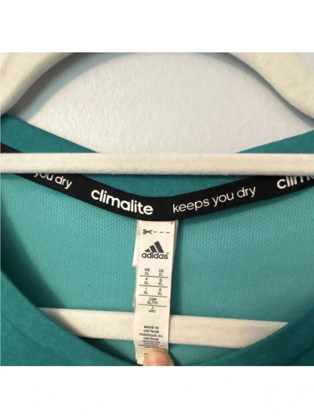 adidas Men’s Teal Short Sleeve Performance Tee